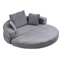KLAPPSOFABETT Cord Samt-Optik 2-in-1 Sofa und Bett Grau 173/176/40 cm - Grün, Textil (176/40/173cm) - Redom