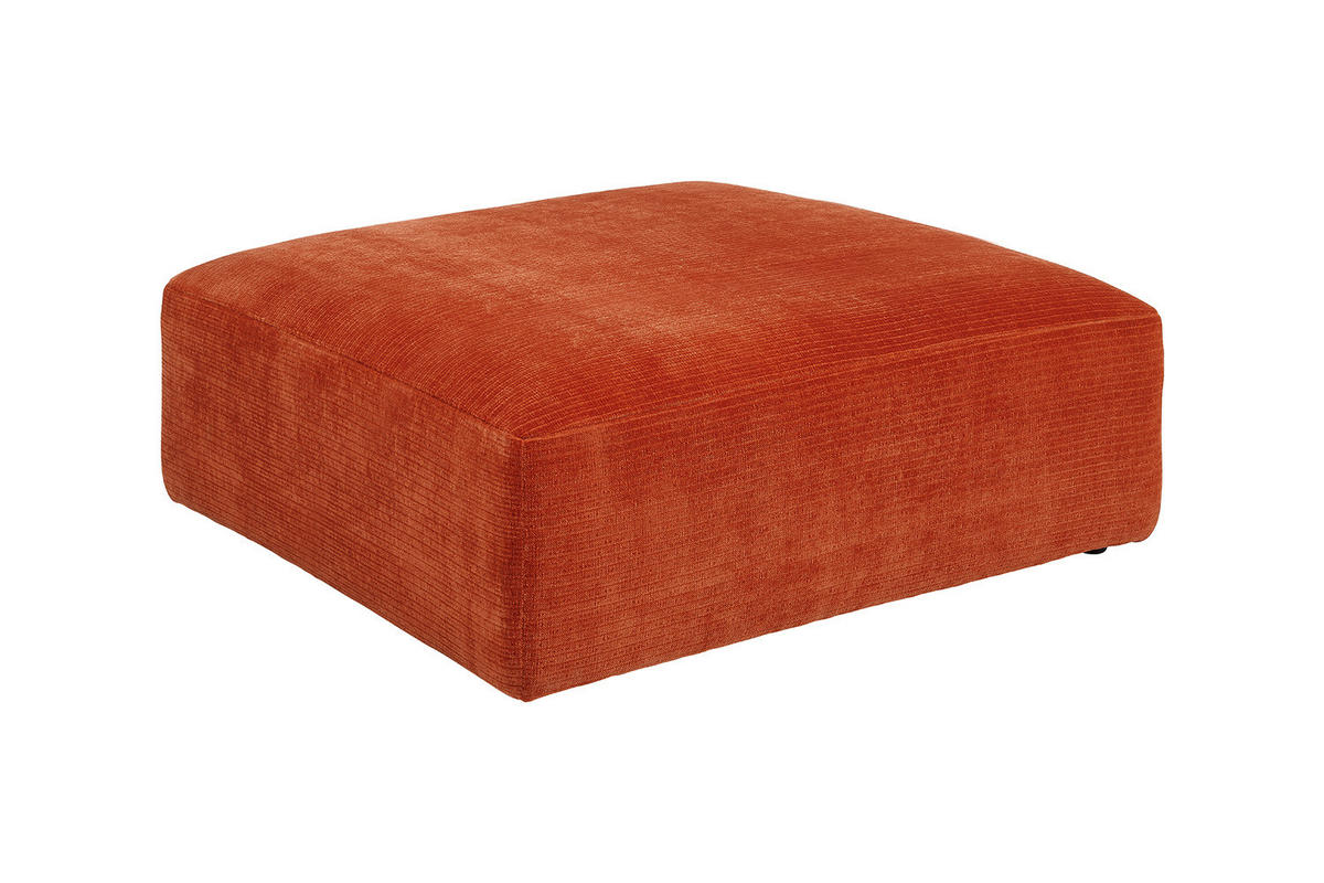 SOFA SITZELEMENT SEPHI Rot Cord - Rot/Schwarz, Kunststoff/Textil (107/39/107cm) - KAWOLA