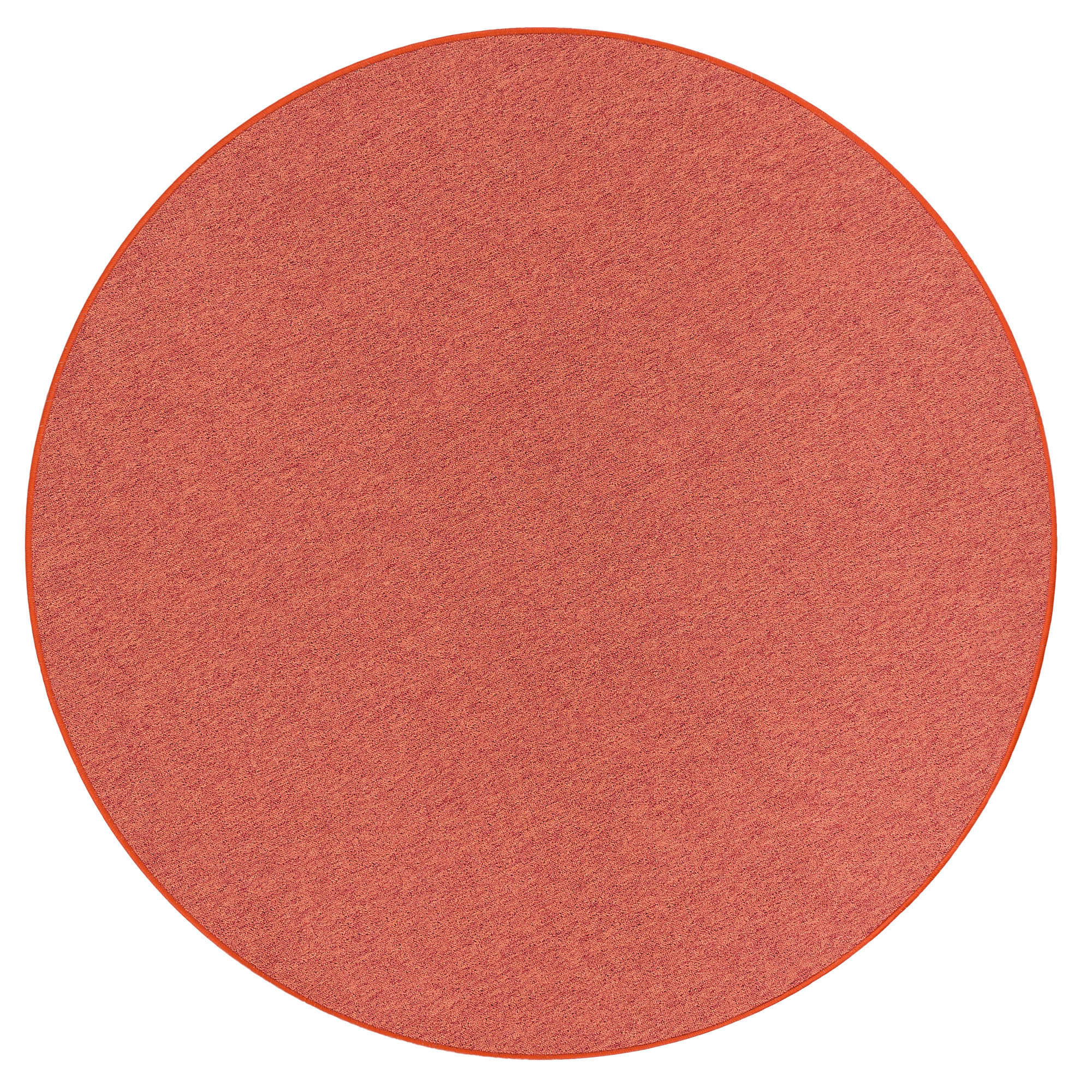 FEINSCHLINGEN VELOUR TEPPICH STRONG RUND - Terra cotta, Textil (200/200cm) - Snapstyle