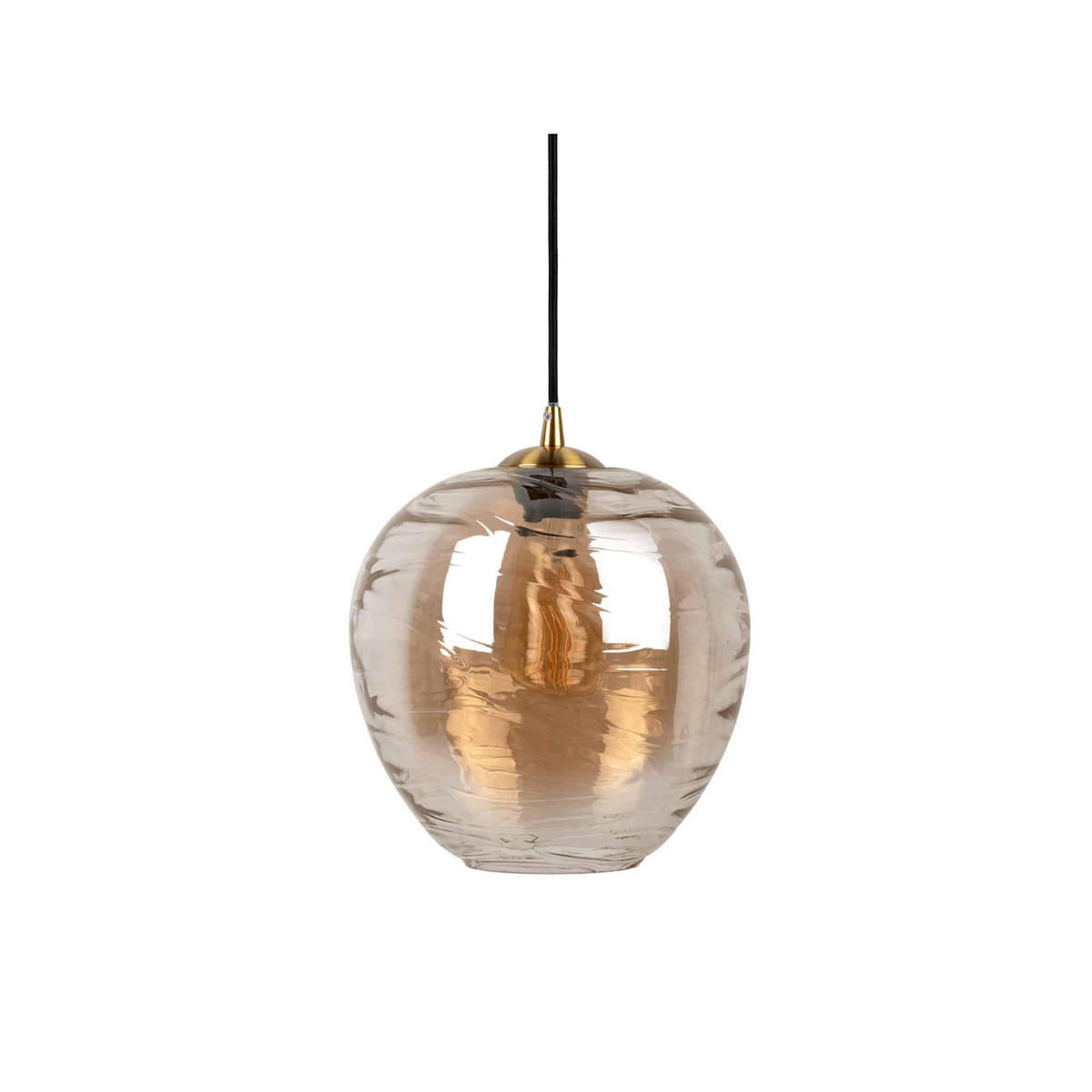 HANGELAMPE Glamour Globe 25/25/25 cm - Braun, Glas (25/25/25cm) - Leitmotiv