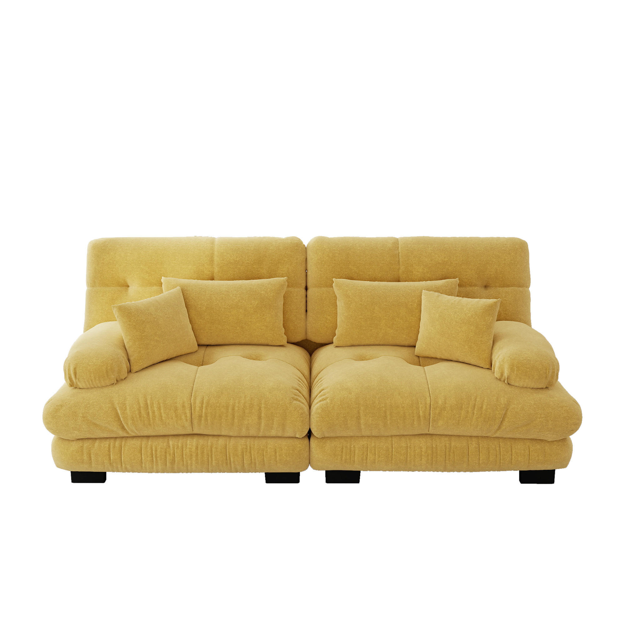 Flora Grace Sofa Gelb 77x81x220 cm