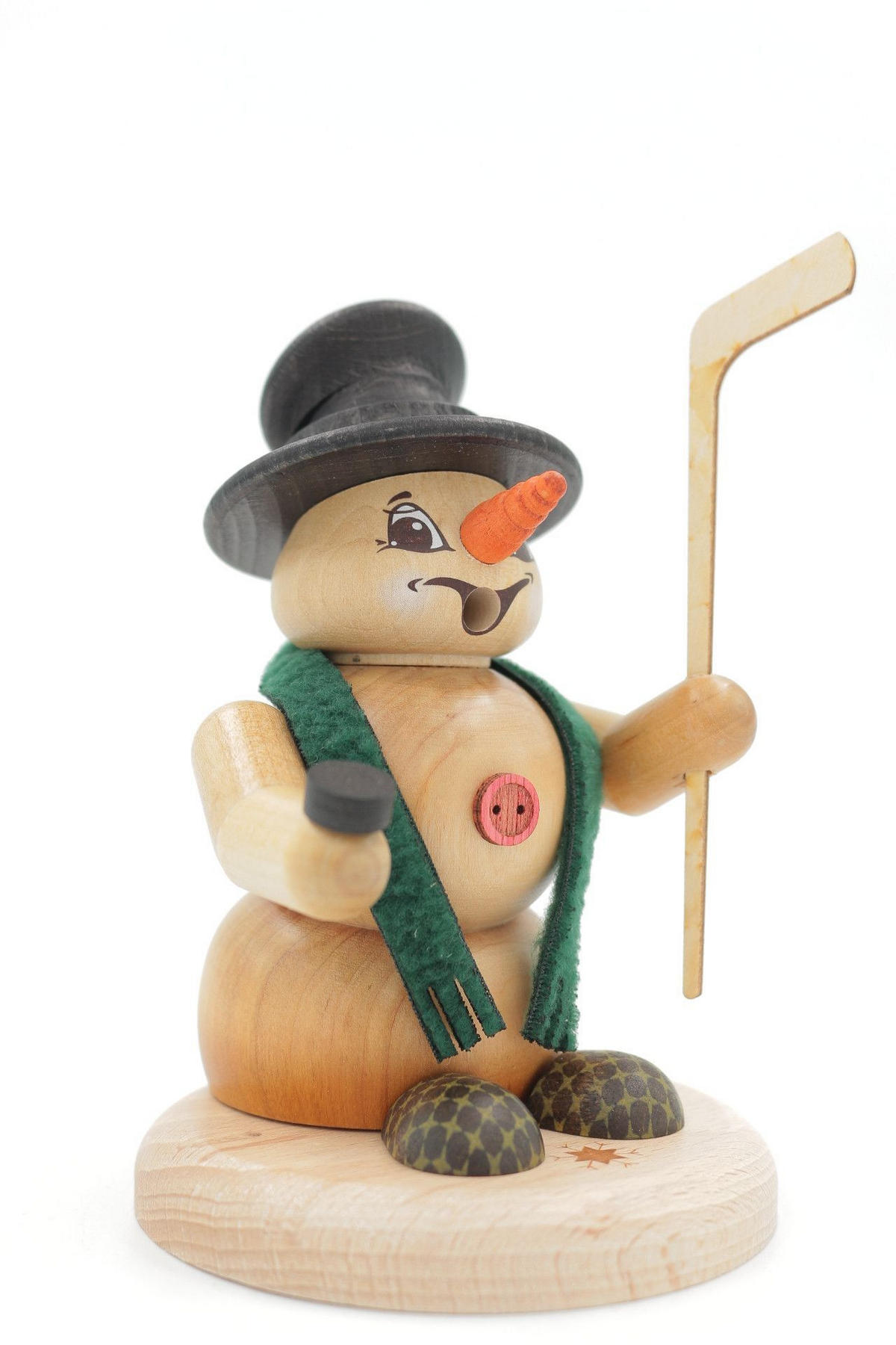 RAUCHFIGUR Scheemann Natur Eishockey 13 cm - Multicolor, Holz (10/13/0.1cm)