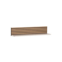 WANDREGAL Zebra 16x80x17 cm Akustikplattenoptik Weiß - Weiß, Holz (80/16/17cm) - PROREGAL
