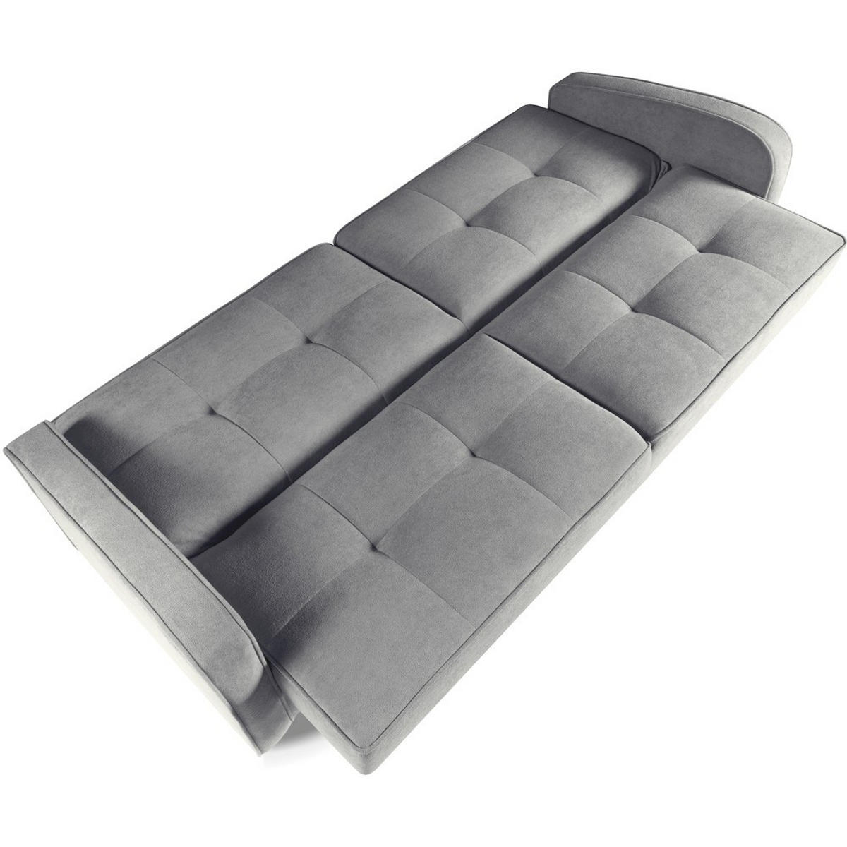 SCHLAFSOFA 3-Sitzer Pavo mit Bettkasten, Grau - Schwarz/Grau, Textil (222/90/93cm) - Beautysofa