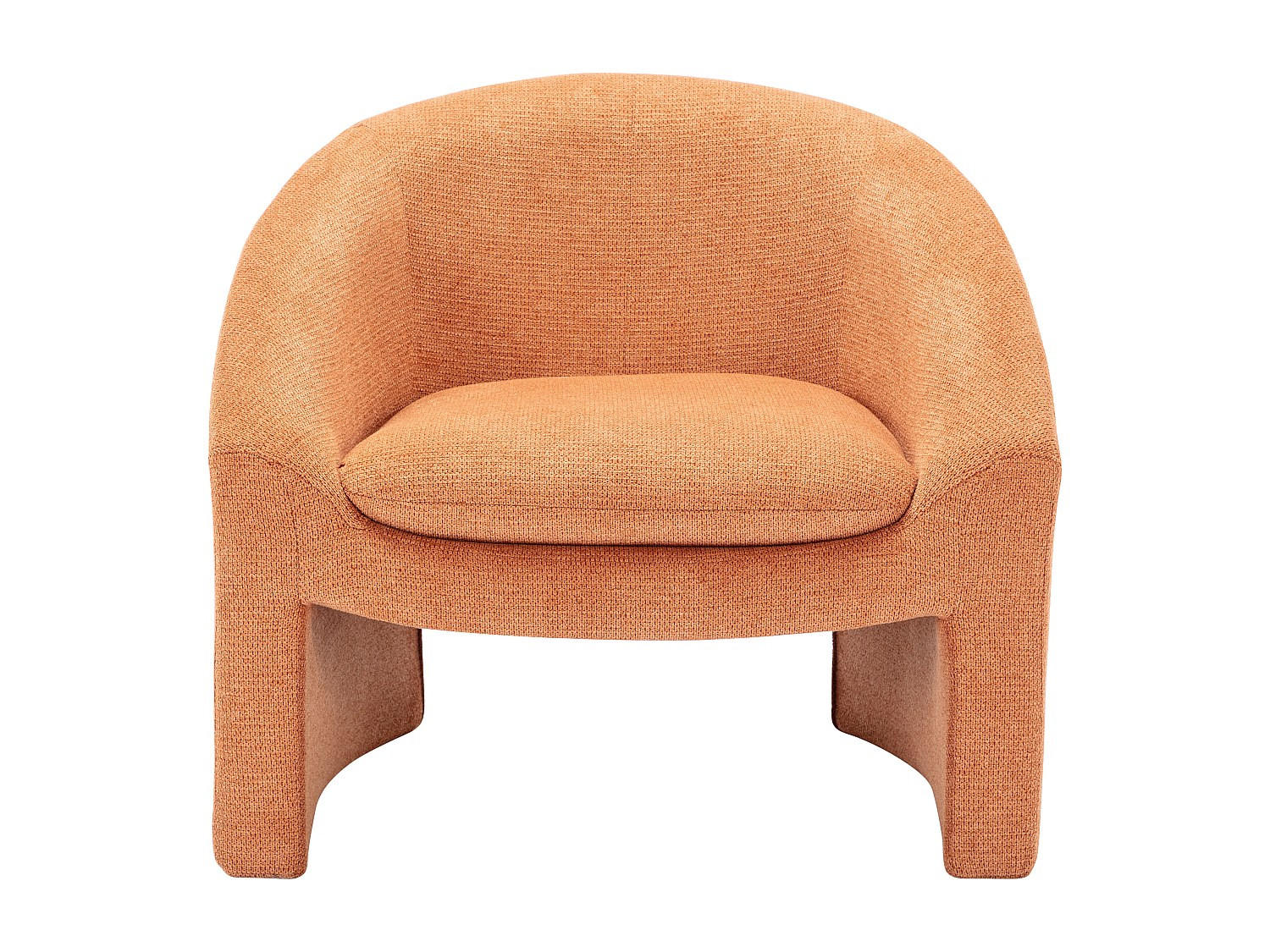 SESSEL mit gerader Rückenlehne - 1 Person - Stoff - Terracotta - - Terracotta, Textil (83/74/74cm) - Vente-Unique