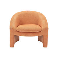 SESSEL mit gerader Rückenlehne - 1 Person - Stoff - Terracotta - - Terracotta, Textil (83/74/74cm) - Vente-Unique