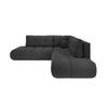 ECKSOFA DUCA II R-S Grau Jersey mit Schlaffunktion - Dunkelgrau, Holz (266.5/266.5cm) - MASSENO