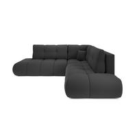 ECKSOFA DUCA II R-S Grau Jersey mit Schlaffunktion - Dunkelgrau, Holz (266.5/266.5cm) - MASSENO