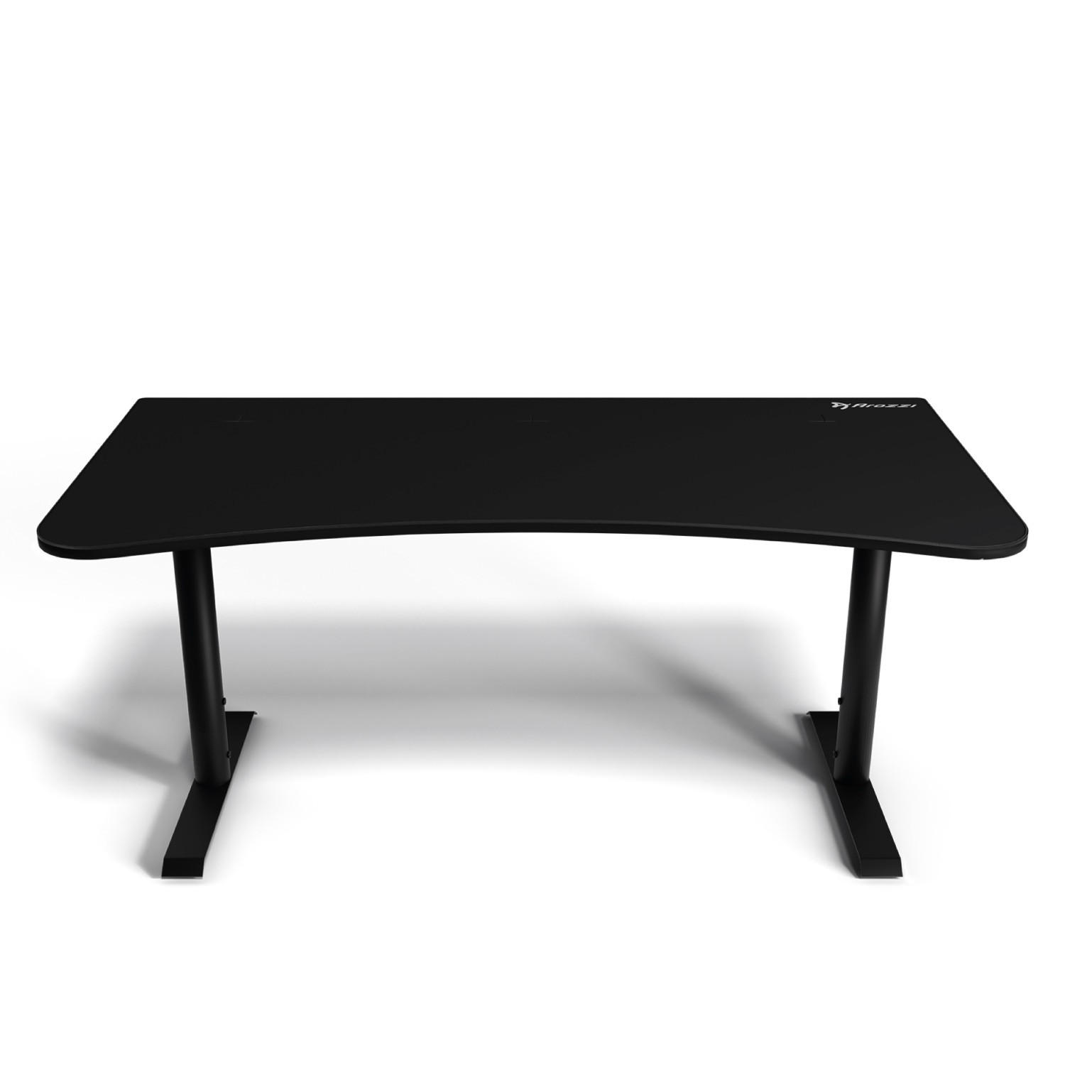 GAMINGTISCH Arena 160/82/71-81 cm Reines Schwarz - Schwarz, Metall (82/160/71cm) - Arozzi
