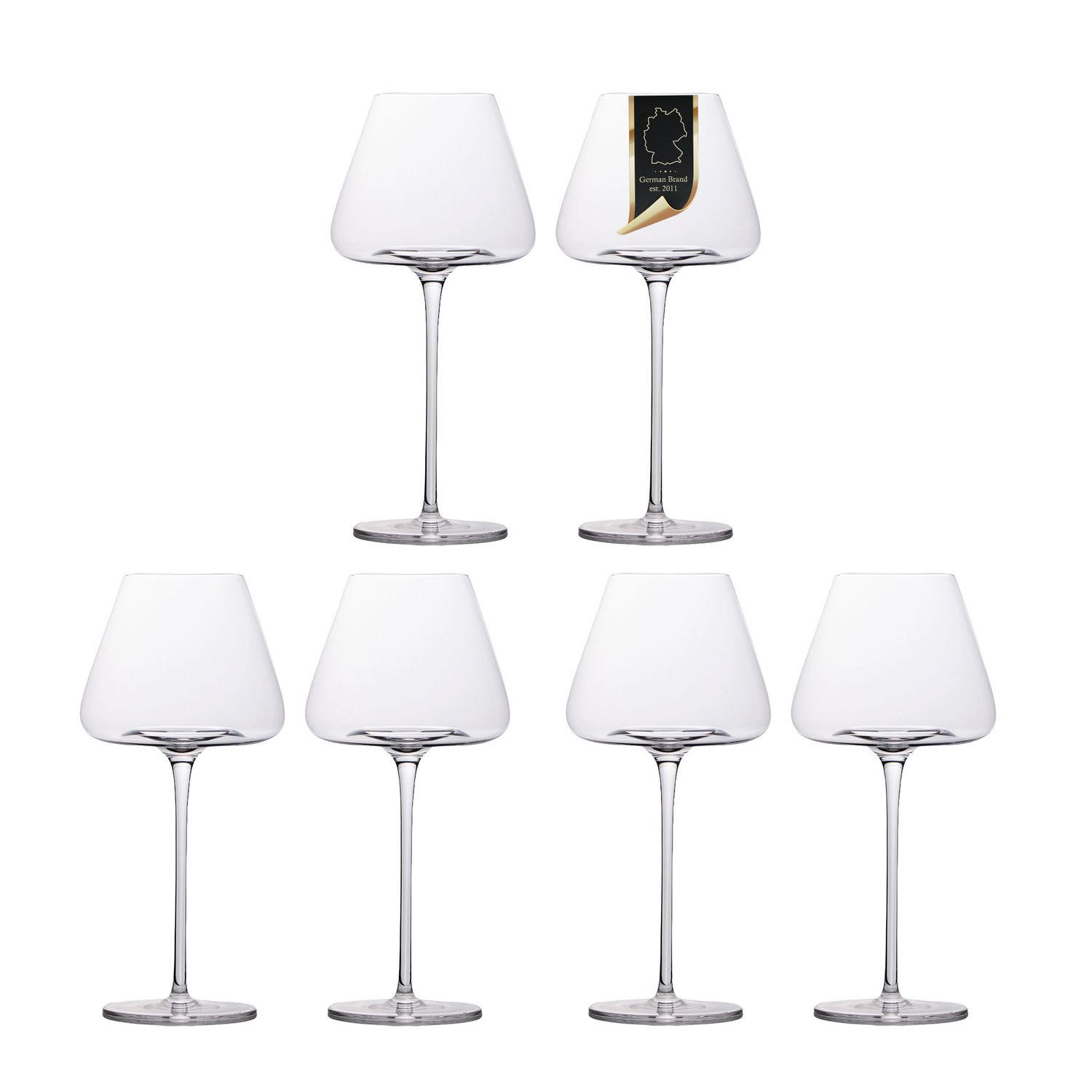 WEINGLÄSER 600 ml (6er Set) - Transparent, Glas (0.6L) - Intirilife