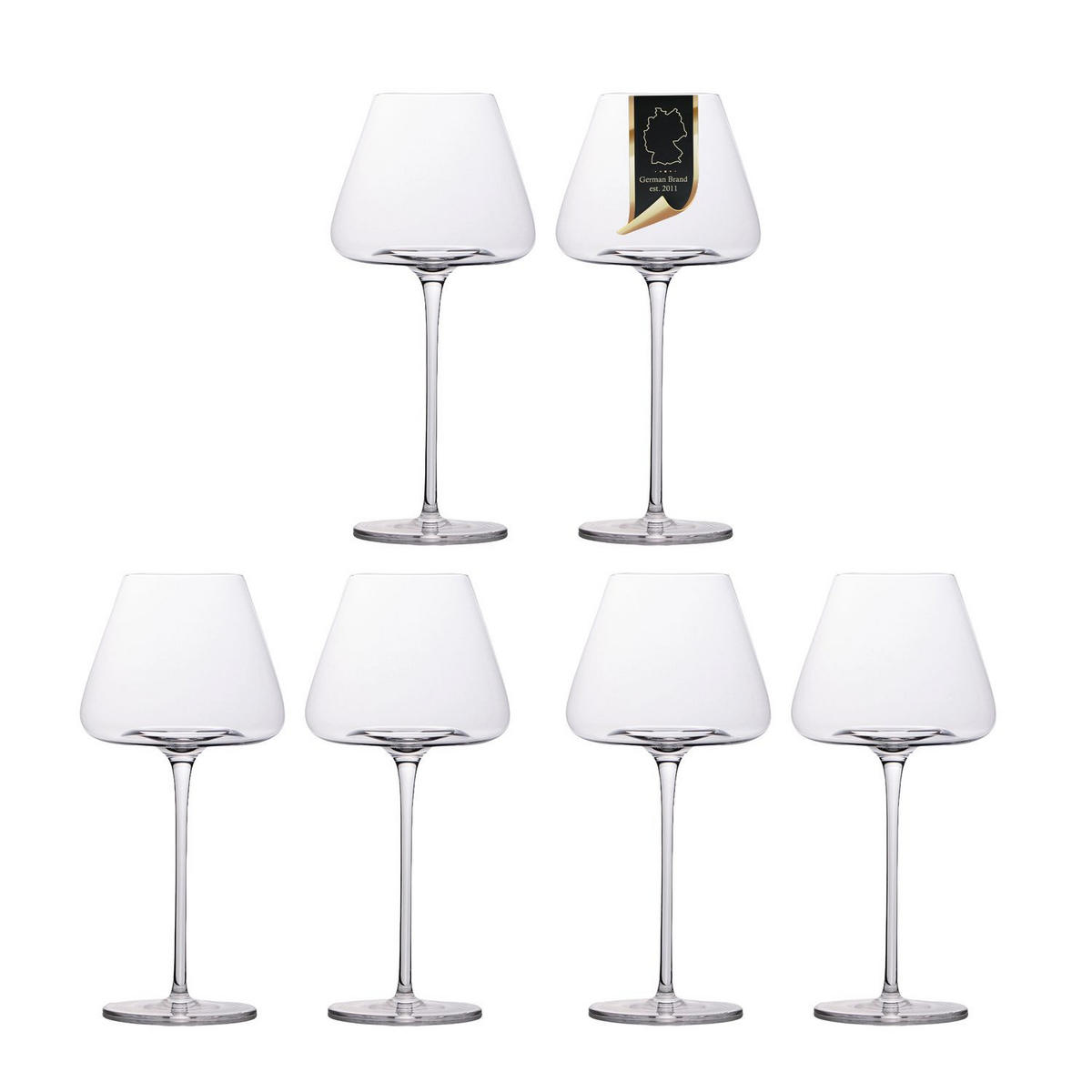 WEINGLÄSER 600 ml (6er Set) - Transparent, Glas (0.6L) - Intirilife