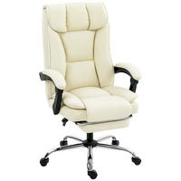SNURRSTOLAR med fotstöd i konstläder, beige/svart - Beige, Metall (66/121/72cm) - SHOPENTRA