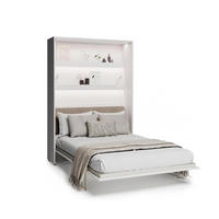 SCHRANKBETT BED CONCEPT BC-36 - Weiß Hochglanz/Beige, Holzwerkstoff (140/200cm)