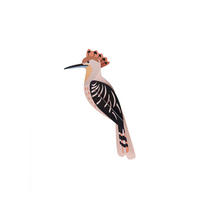WANDDEKO Wiedehopf 5/8 cm - Multicolor, Wellpappe (5/8/21cm) - KUNSTLOFT
