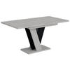 ESSTISCH ausziehbar 120 -160x90x75 cm - Betonoptik K350/Schwarz - INEY - Schwarz, Holzwerkstoff (120/90/75cm) - ALTDECOR