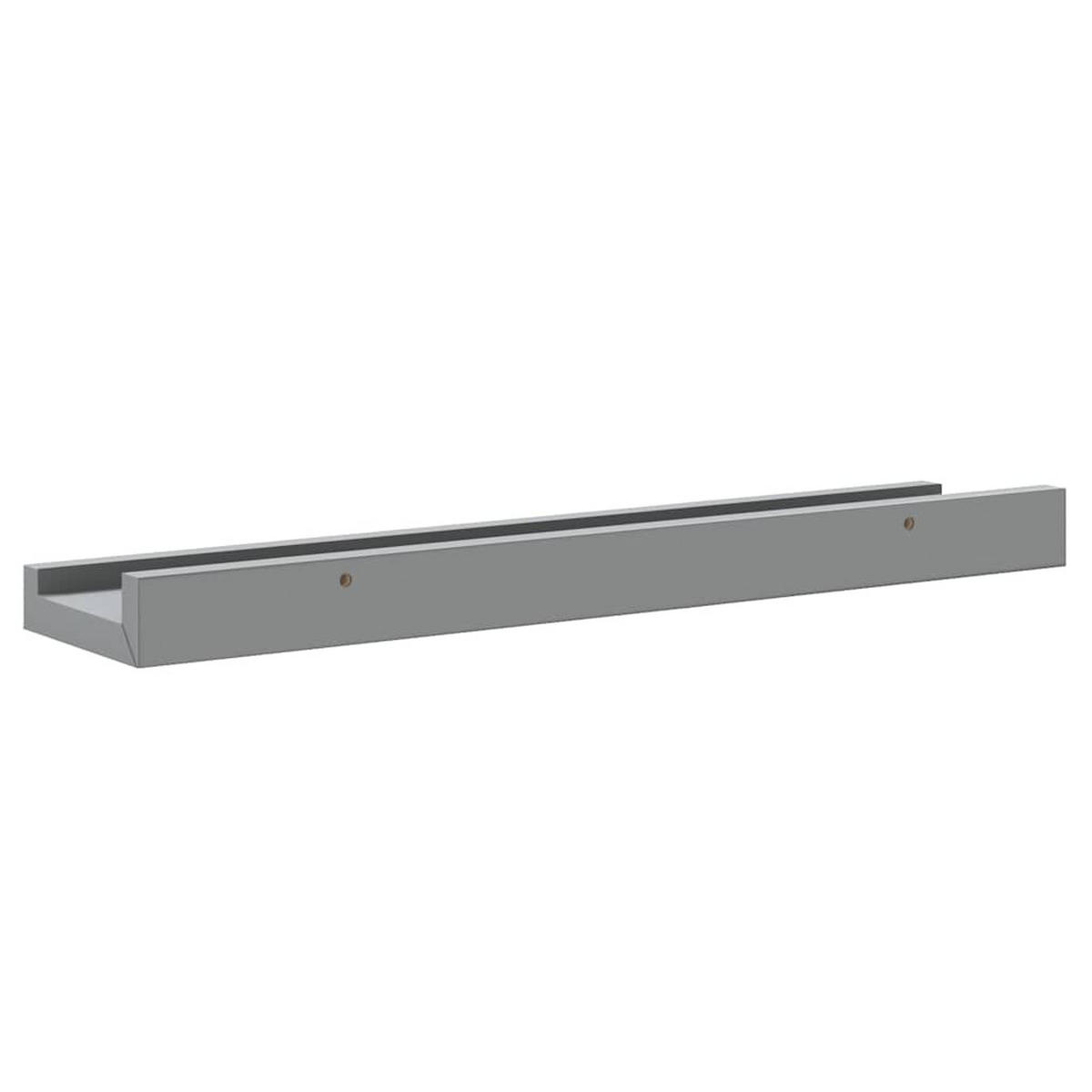 BILDERLEISTEN 2Er Set Grau 40/9/3 Cm Mdf - Grau, Holzwerkstoff (9/3/40cm) - vidaXL