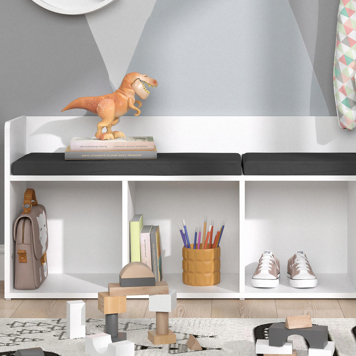 DĚTSKÁ POLICE Luigi Bílá - bílá, kompozitní dřevo (142.4/53.4/31cm) - Vicco