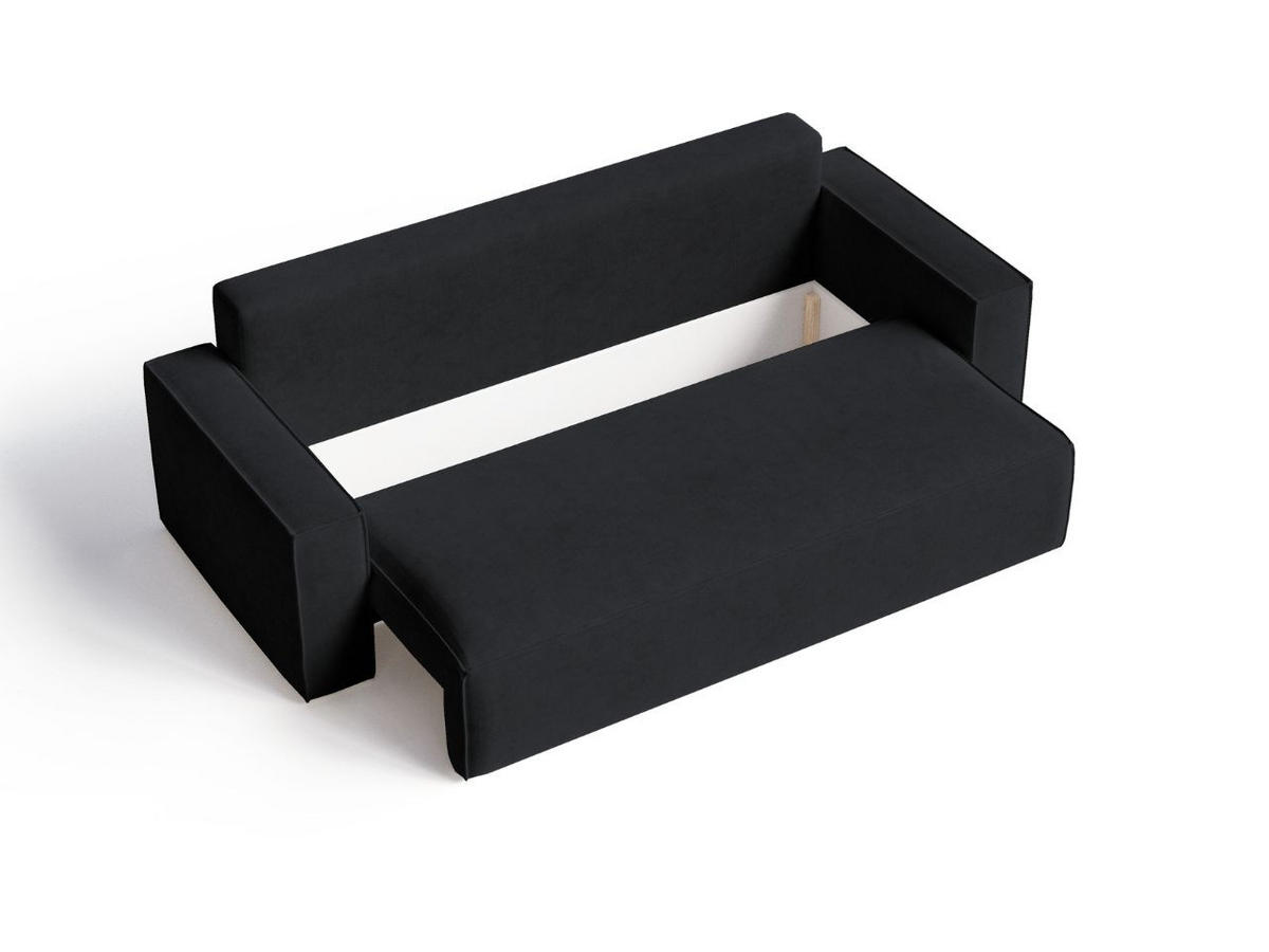 SOFA 230/90/70 Schwarz Sivra - Schwarz, Kunststoff/Textil (230/70/90cm) - Graingold