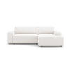 ECKSOFA ausklappbar rechts mit Container Jodie aus Boucle weiß 3 Sitzplätze - Weiß, Textil (151/246cm) - Micadoni
