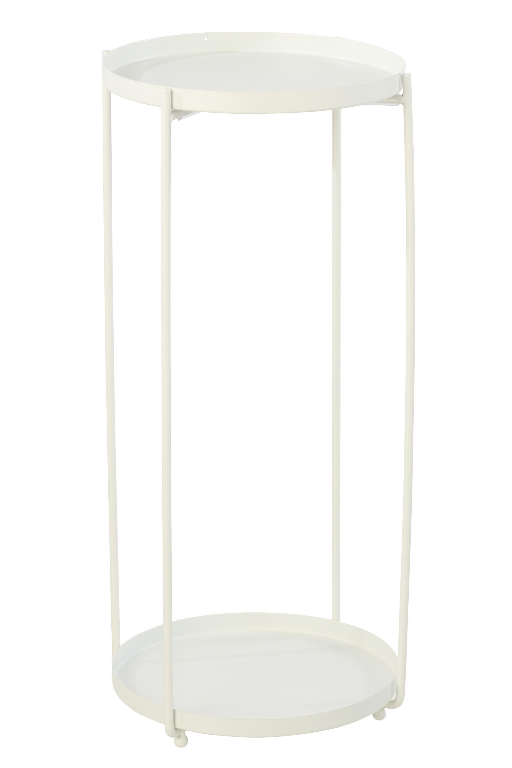 BEISTELLTISCH RUND Weiß - Weiß, Metall (27/27/57.5cm) - J-Line