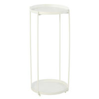 BEISTELLTISCH RUND Weiß - Weiß, Metall (27/27/57.5cm) - J-Line
