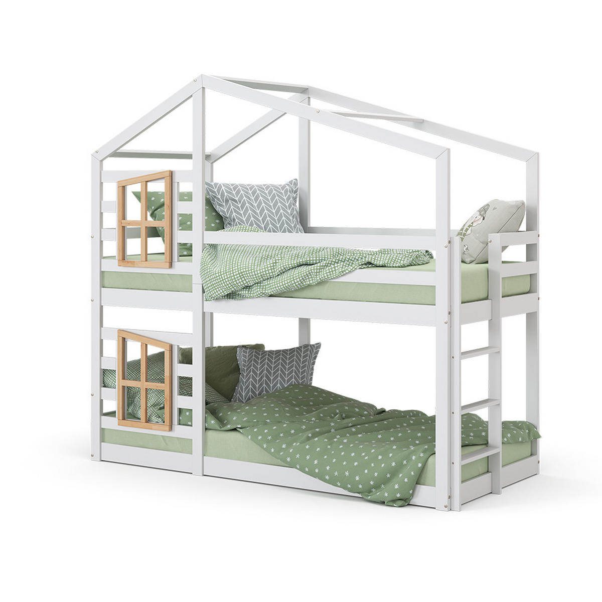 ETAGENBETT Maja Weiß 90x200 cm - Weiß, Holz (90/200cm) - VitaliSpa