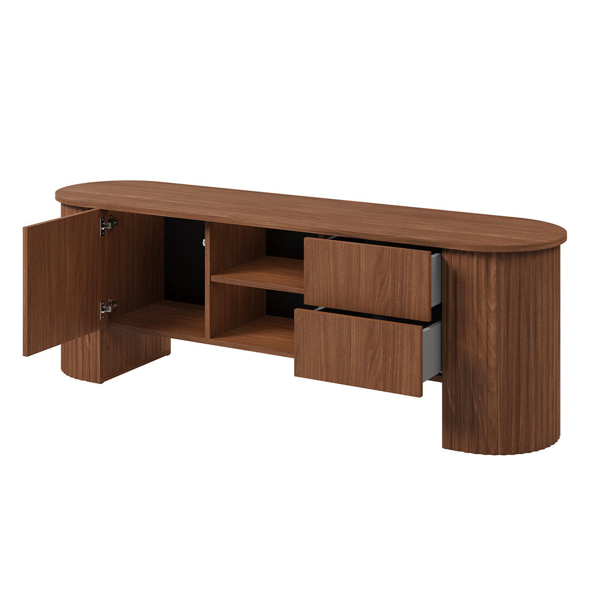 TV STOLEK Canopée Dřevo - hnědá, kompozitní dřevo (180/60/45cm) - Petits-meubles