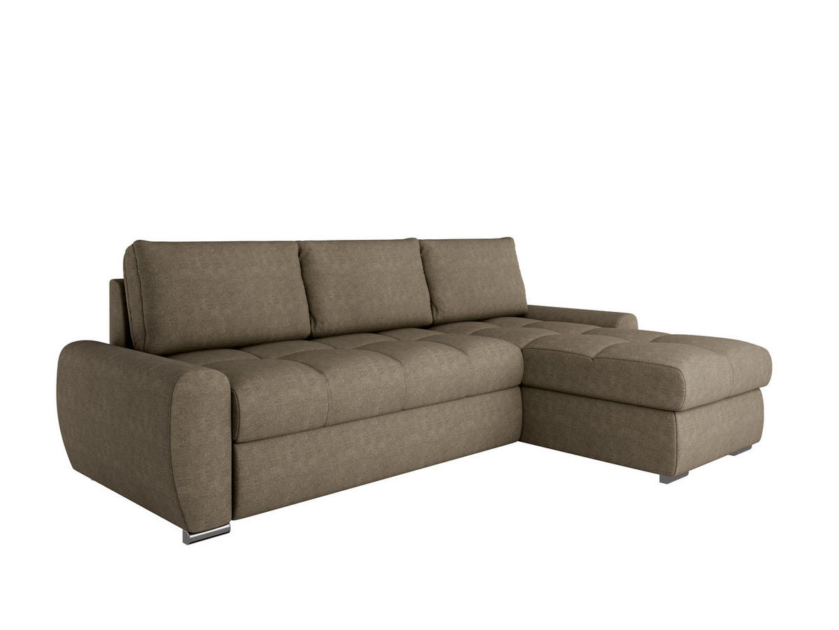 ECKSCHLAFSOFA Lunar Schlafsofa mit Bettkasten, Dunkelbraun - Dunkelbraun, Holz (237/166cm) - Panda Möbel