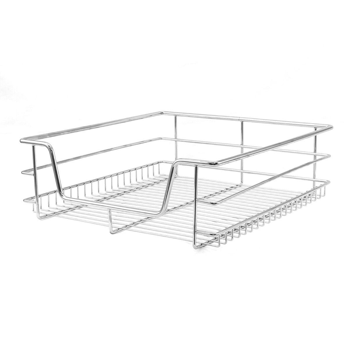 KÜCHENSCHUBLADE 5 x KuKoo Ausziehbare - Für 60cm breite Schränke - Alufarben, Metall (49.7/14/43cm) - Kukoo