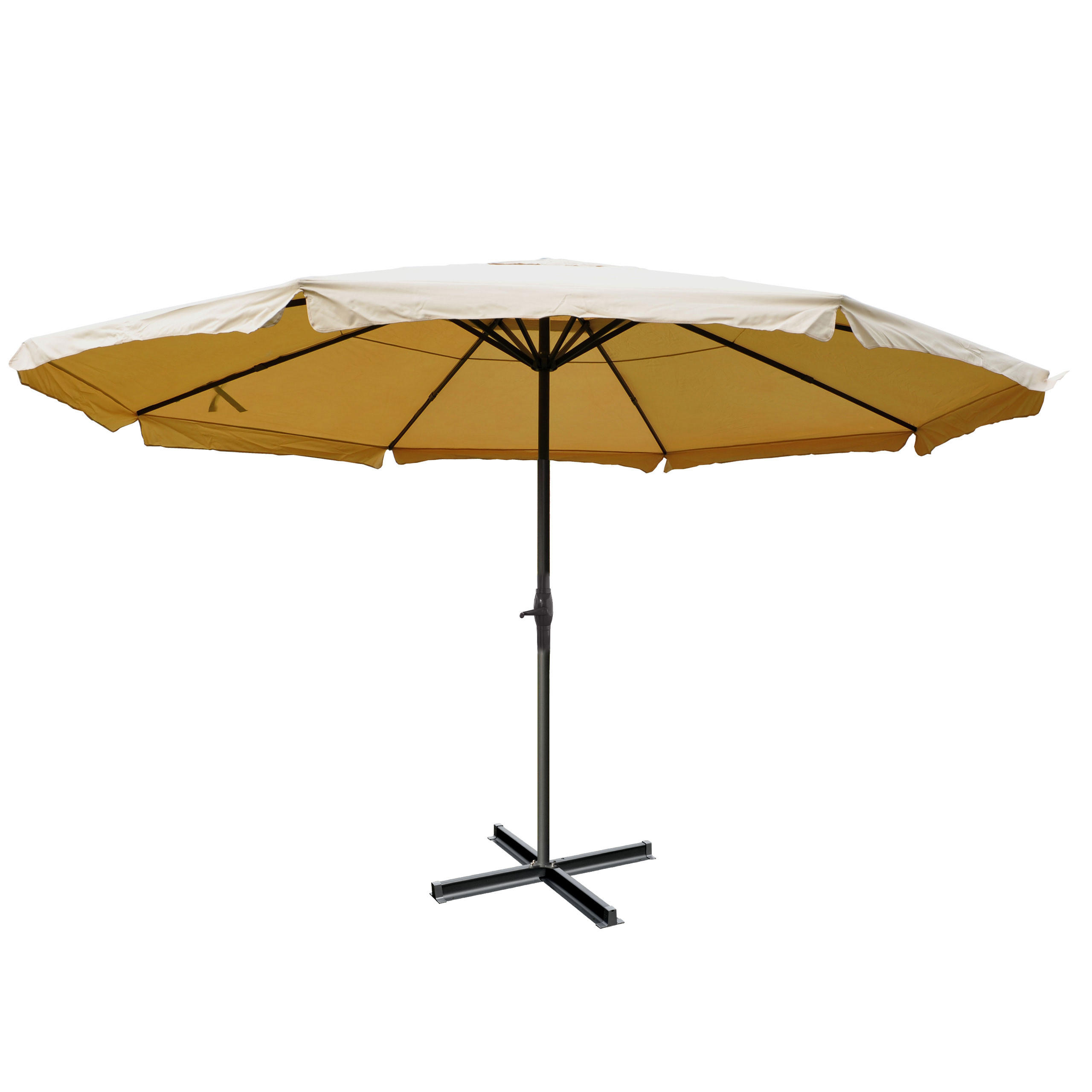 SONNENSCHIRM PRO Cremeweiß - Weiß, Textil (500/500cm) - MCW
