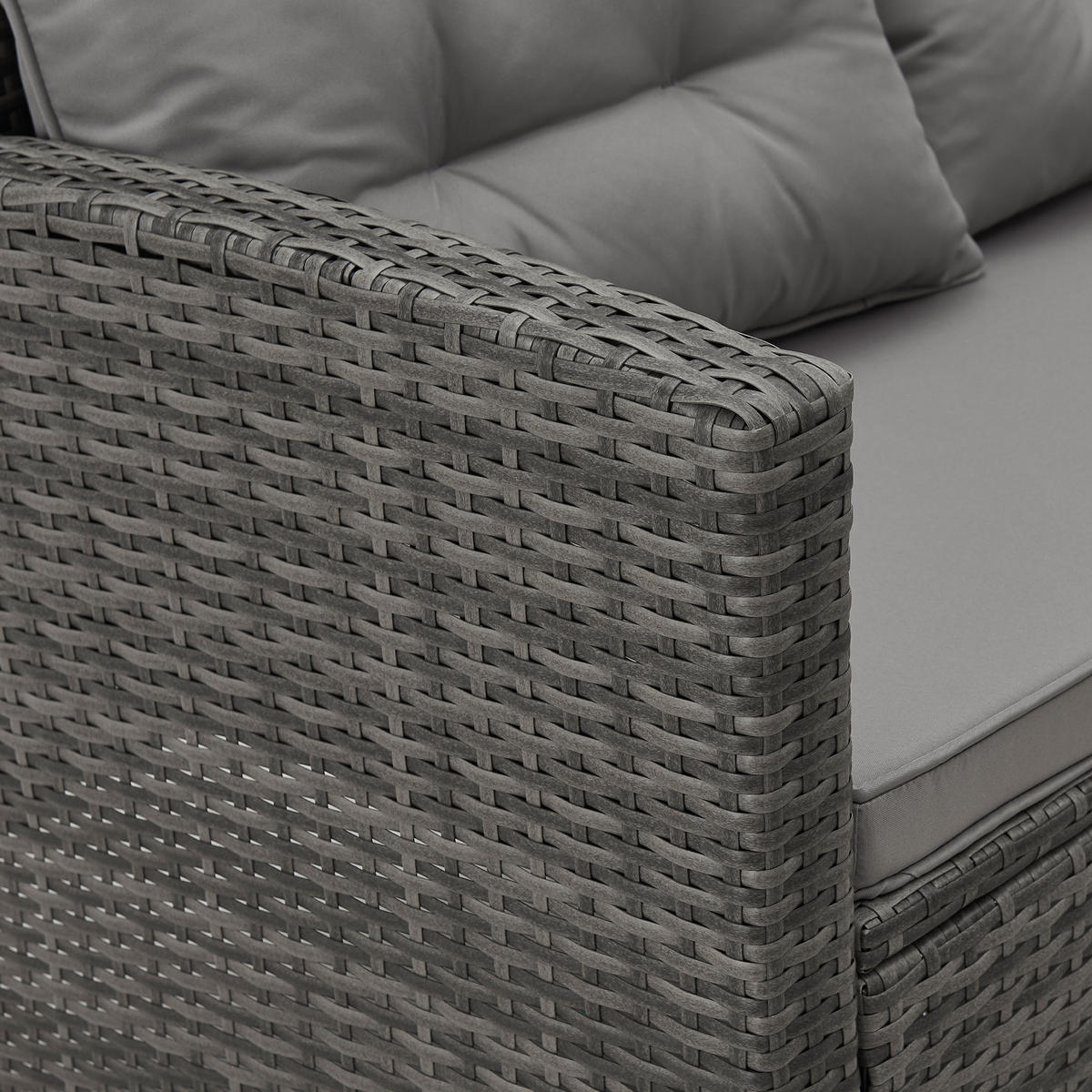 SITZGRUPPE Monroe Grau - Grau, Kunststoff - SVITA