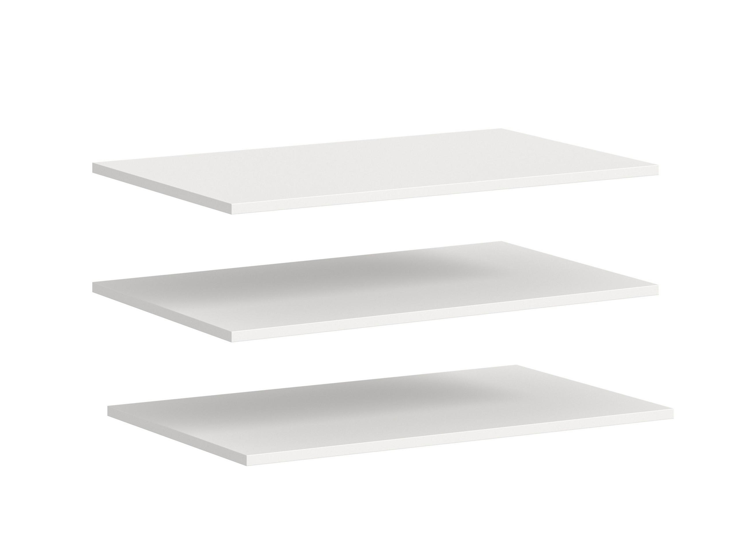 EINLEGEBODENSET weiß 77/33/2 cm - Weiß, Holzwerkstoff (77/2/33cm) - Xonox
