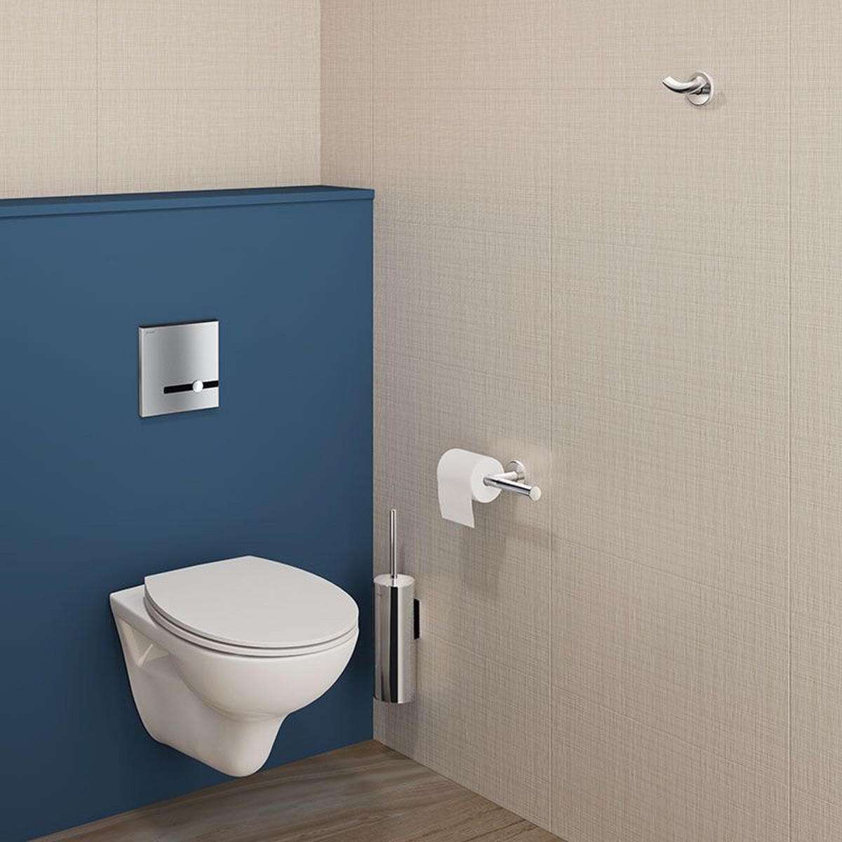 WC-PAPIERHALTER für 2 Rollen, Edelstahl hochglanzpoliert - Chromfarben, Metall (8/6/26cm) - Delabie