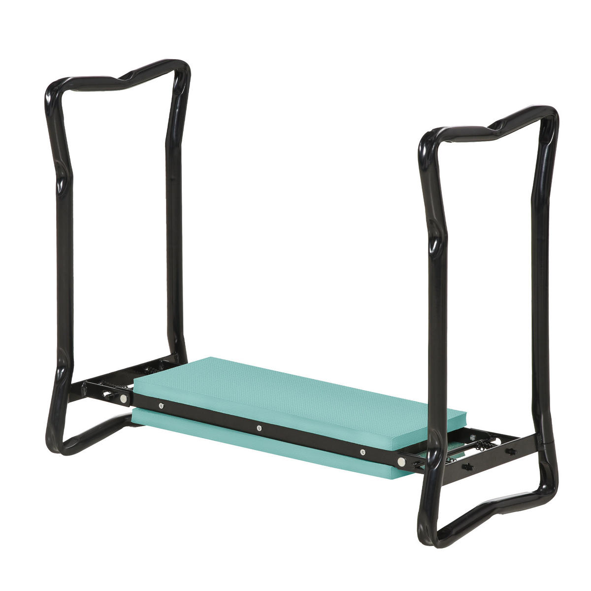 KNIEBANK DE-13749 klappbar mit Kissen Schwarz & Grün - Grün, Metall (28/49/58cm) - ComfortXL