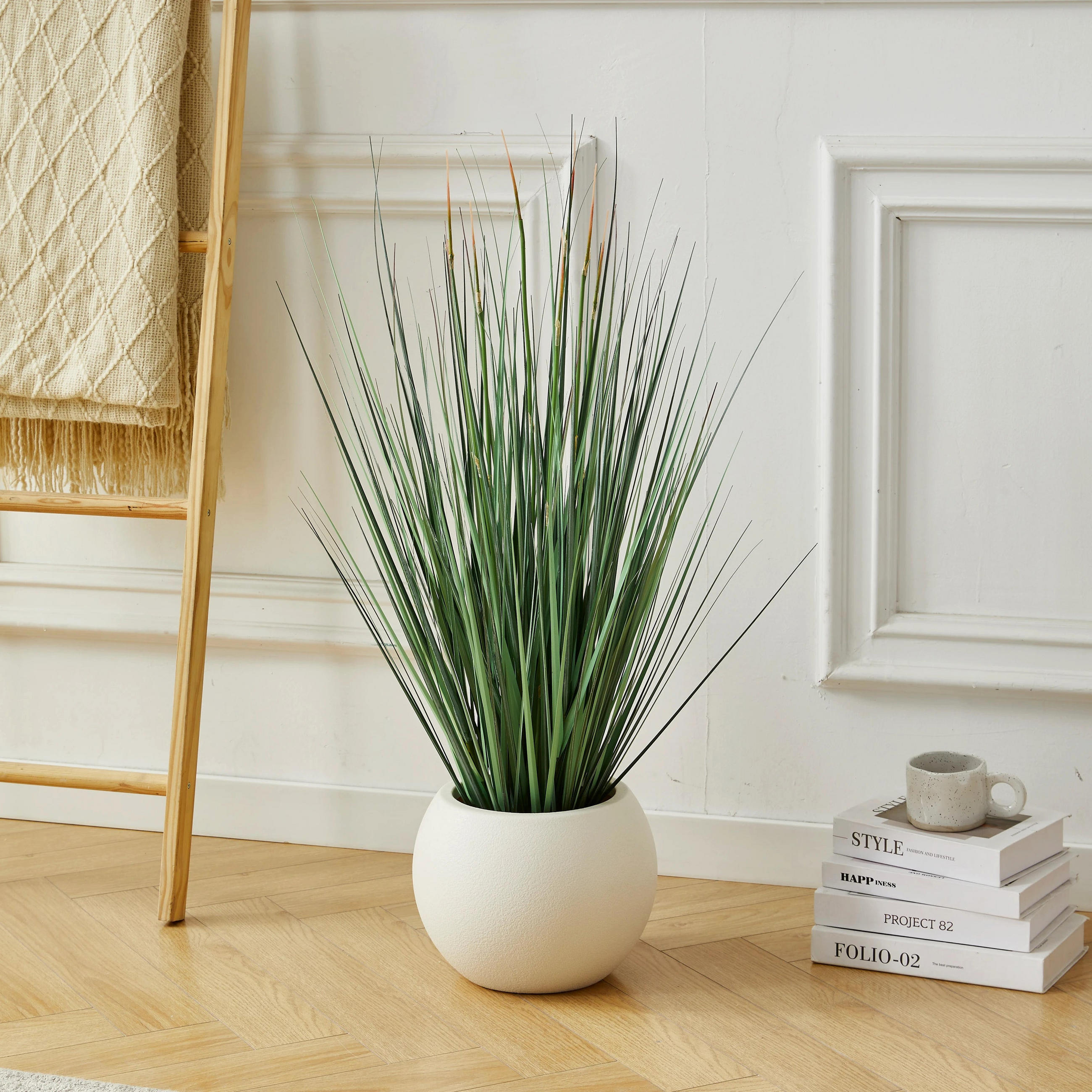 KUNSTPFLANZE Künstliches Gras – Odalinde 90 cm - Grün, Kunststoff (90cm) - aplanta