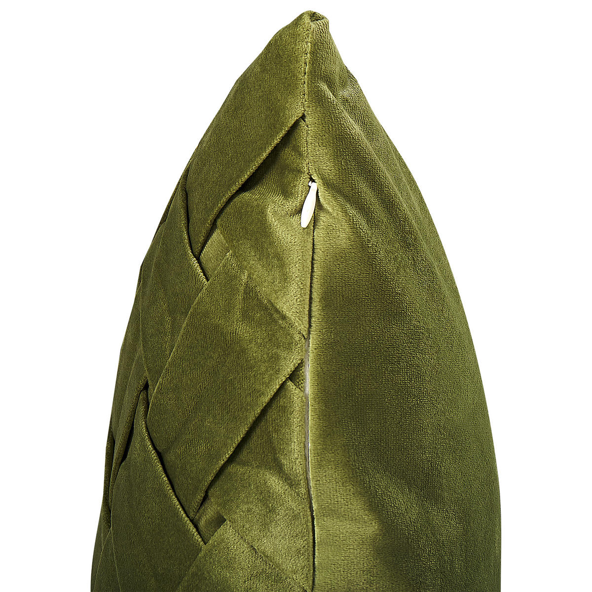 DEKOKISSEN 2er-Set Olivgrün 43/43 cm Narcissus - Olivgrün, Textil (43/43cm) - Beliani
