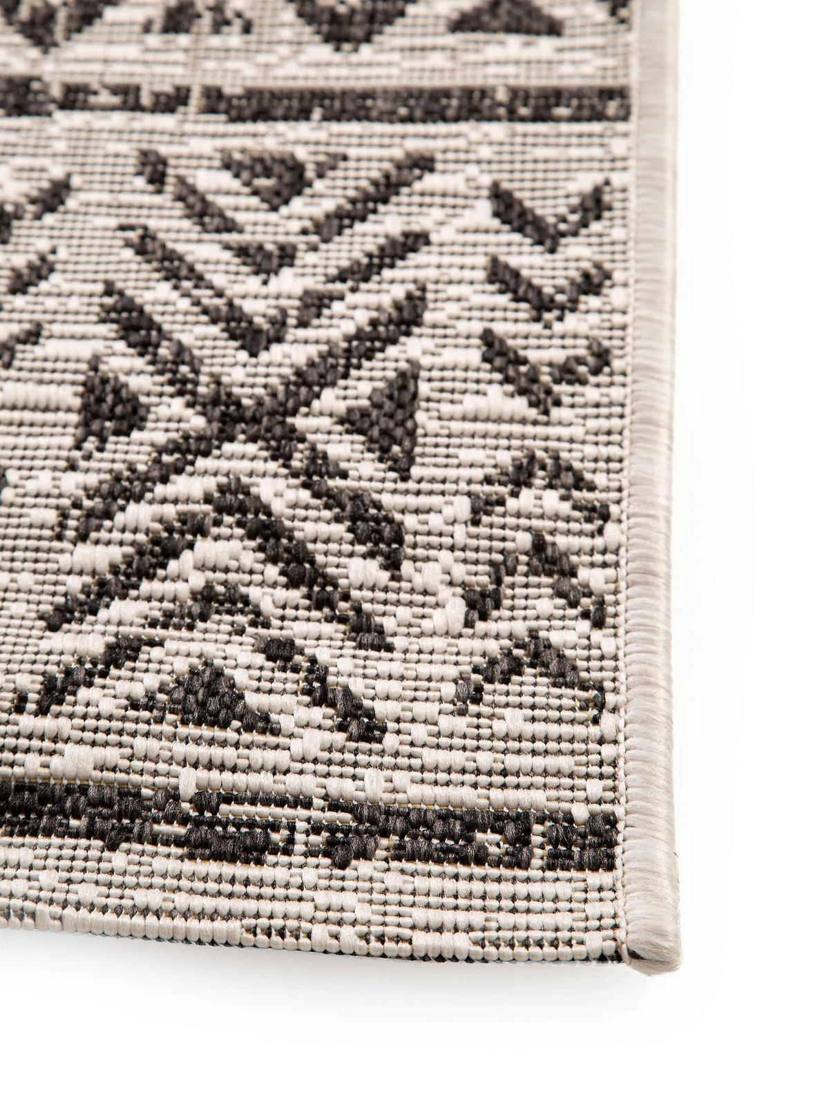 OUTDOORTEPPICH Cleo Weiß/Schwarz 300x400 cm - Weiß, Textil (300/400cm) - benuta Nest