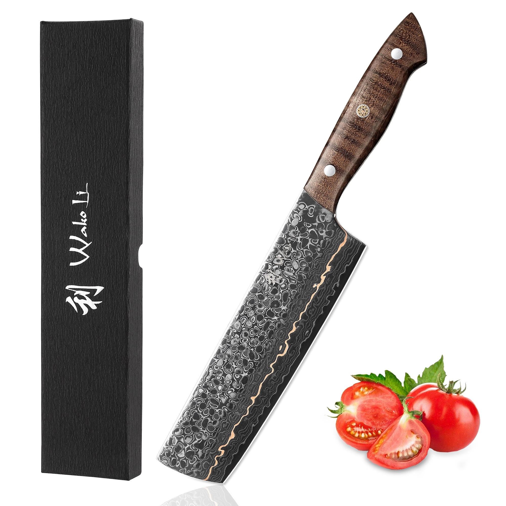 NAKIRIMESSER 18 cm - Kupferfarben, Holz/Metall (1cm) - Wakoli