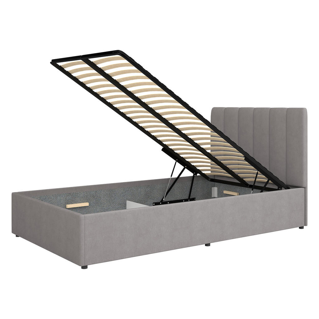 Thumbnail - Mirjan24 Polsterbett, Grau, Metall, Rechteckig, 120x200 cm, Schlafzimmer, Betten, Polsterbetten