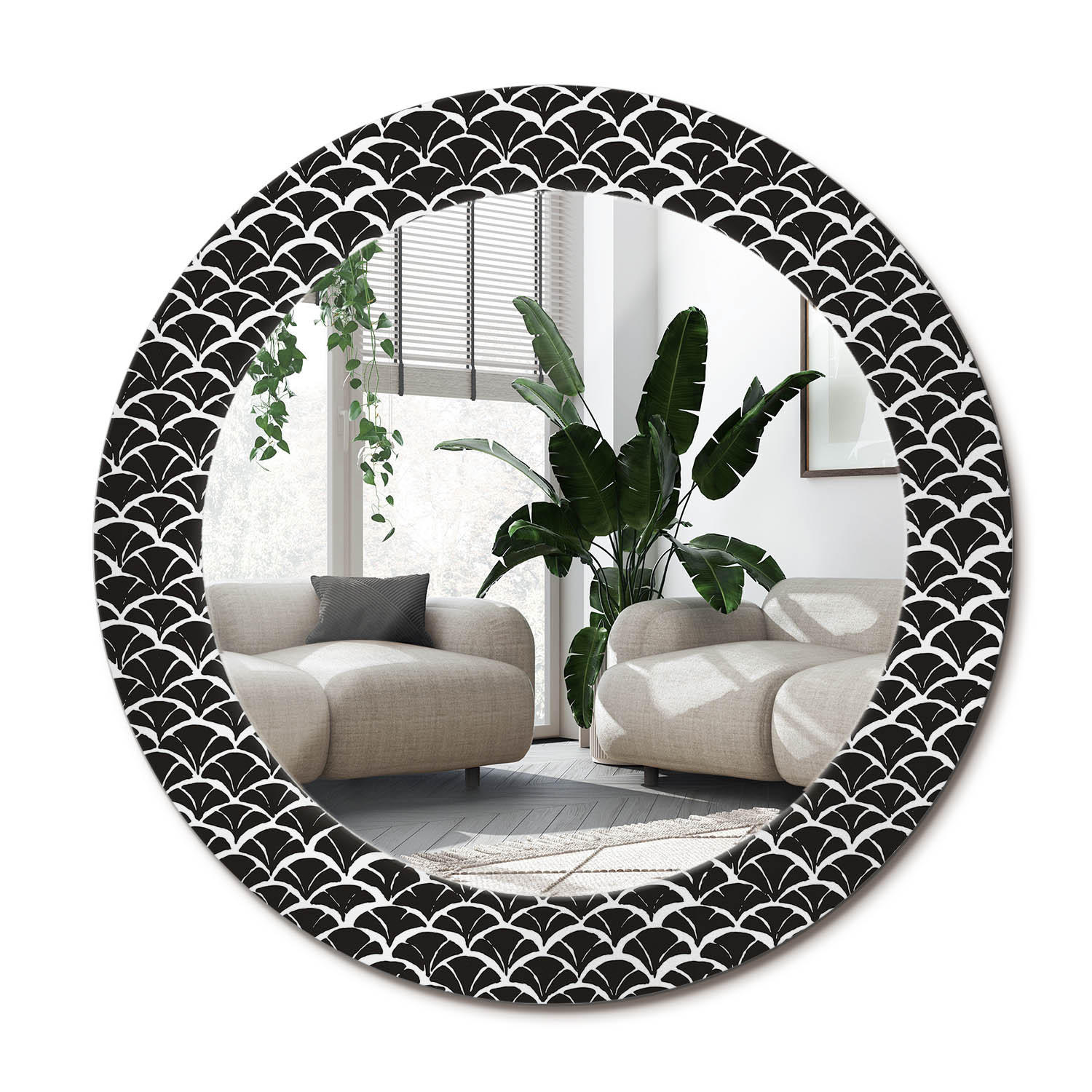 Wallfluent Spiegel Schwarz 60x60x0.4 cm