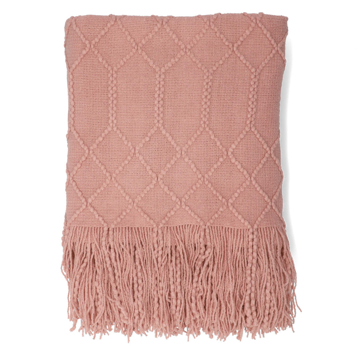 DECKE Loop rosa 130/170 cm - Rosa, Textil (130/170cm) - Homla