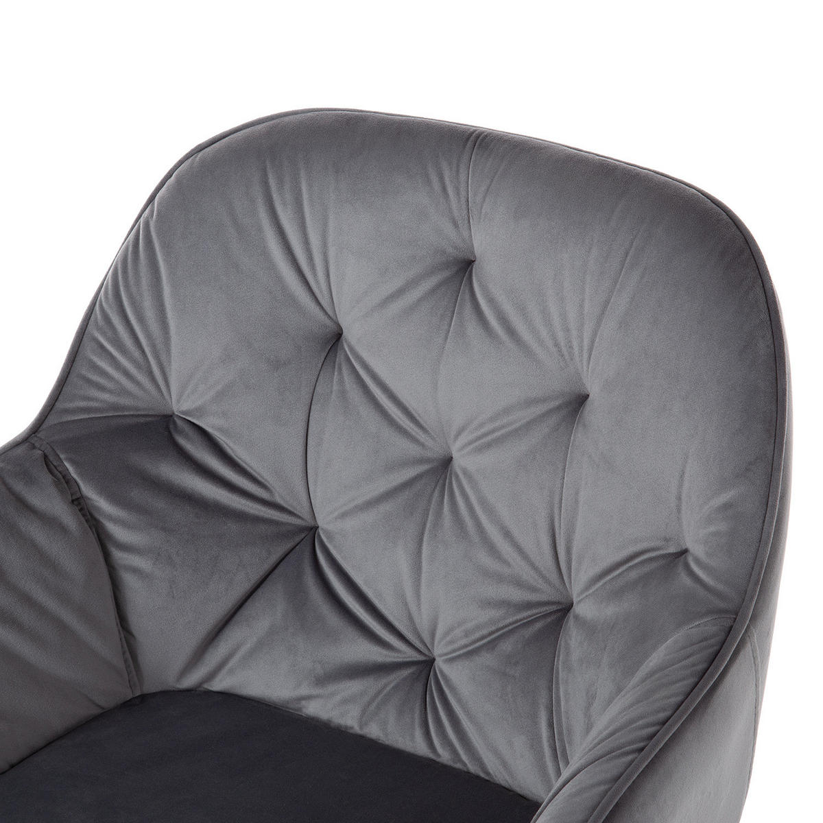 BARSTUHL - Grau, Textil/Metall (52/107/55cm) - home24