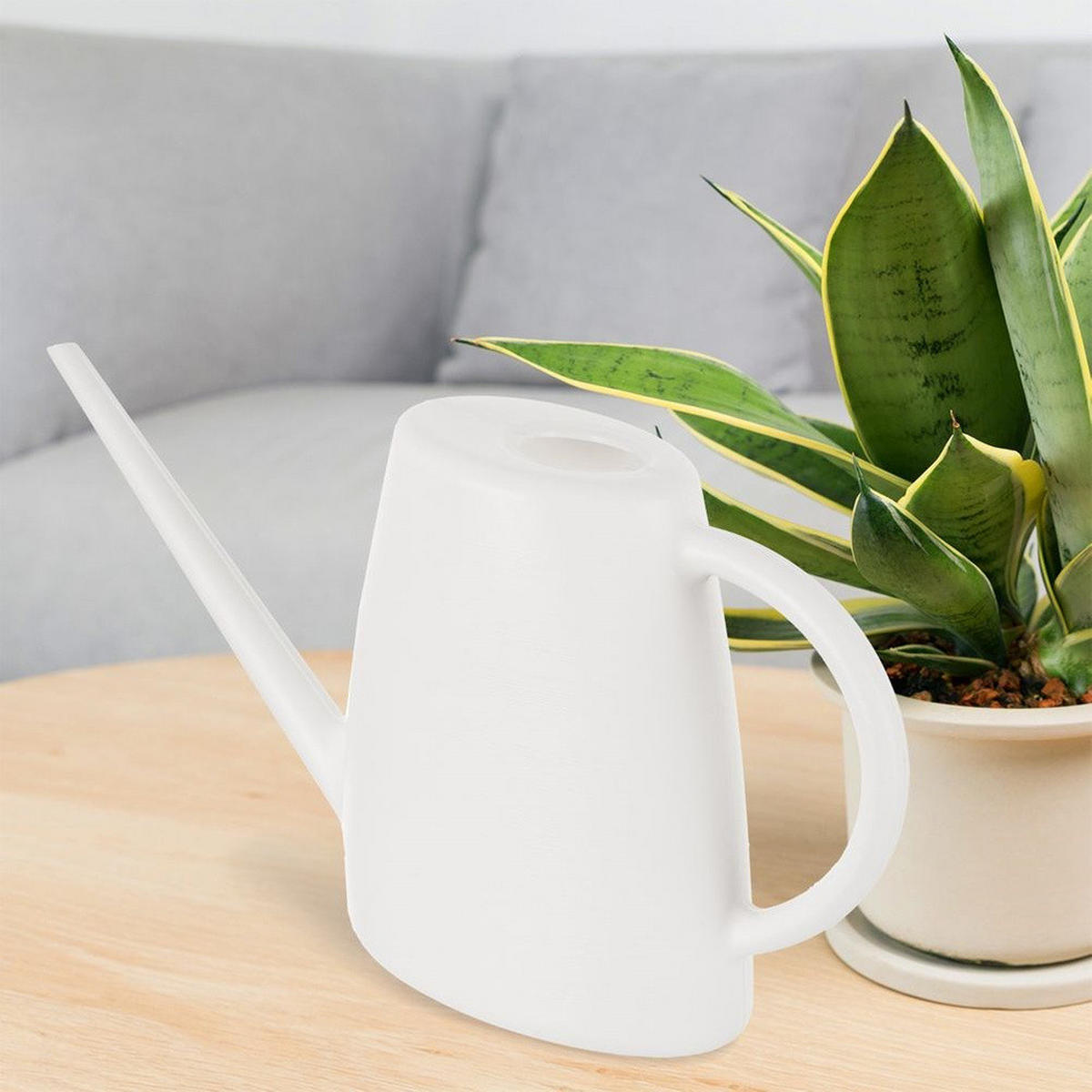 GIESSSKANNE langer Ausguss 1,6 l Weiß - Weiß, Kunststoff (8.5/19/37cm) - Orion 