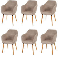 ESSZIMMERSTUHL Beige, Grau 6er-Set - Beige/Grau, Textil (58/88/64cm) - MCW