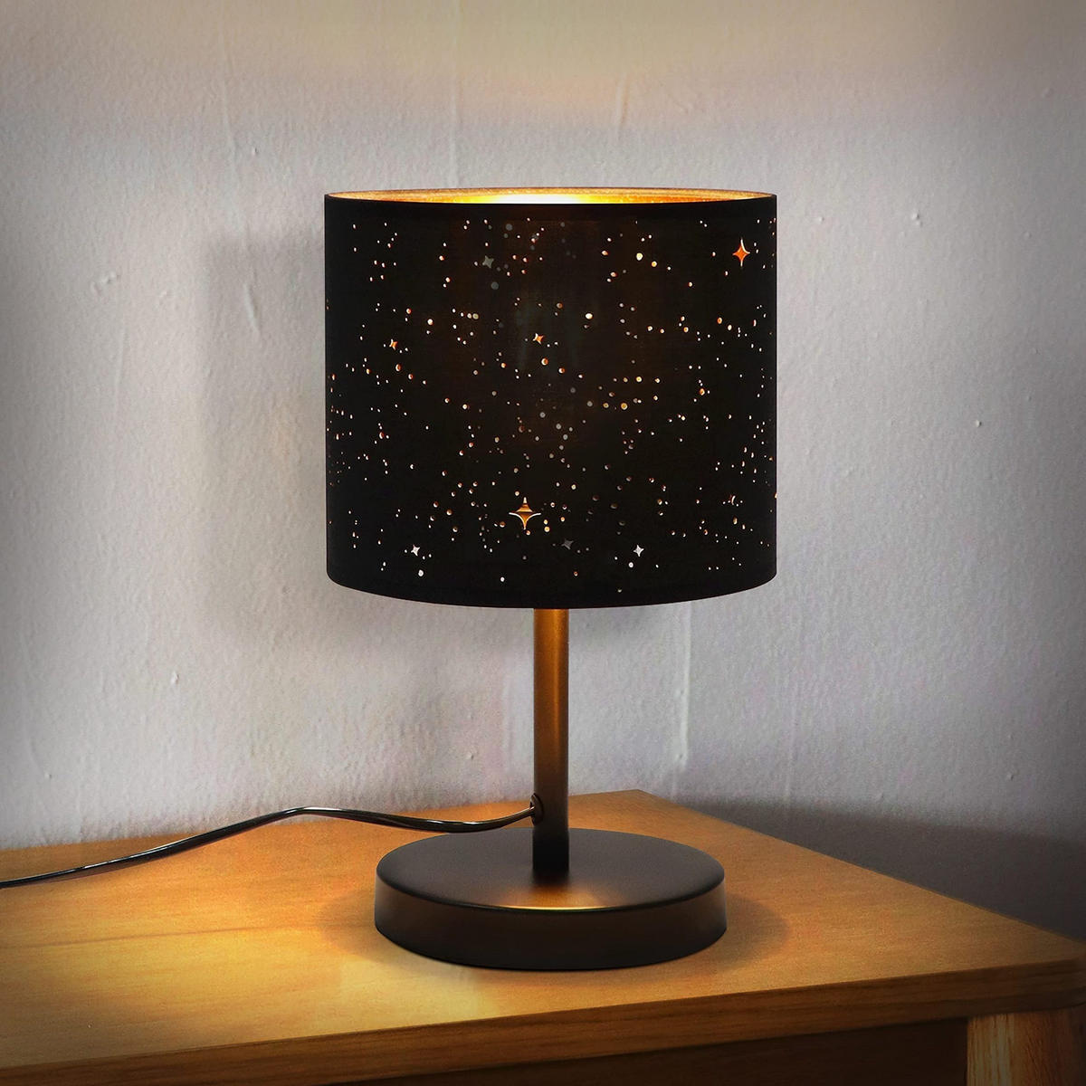 TISCHLEUCHTE Hoffnung 19/19/31.6 cm - Schwarz, Metall (19/19/31.6cm) - Nettlife