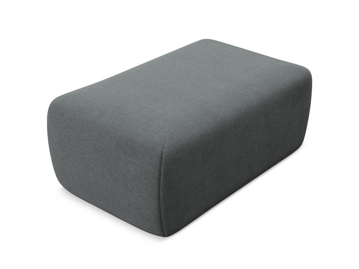 POUF Strukturstoff Stoff Grau - Schwarz/Grau, Kunststoff/Textil (102/40/62cm) - Makamii