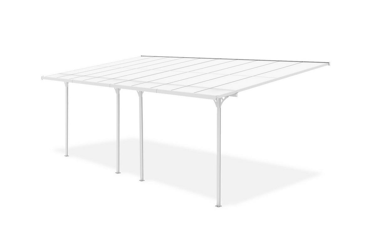 PERGOLA / CARPORT Kleo Weiß 6m x 3m - Weiß, Metall (626/270/300cm) - Cazeboo
