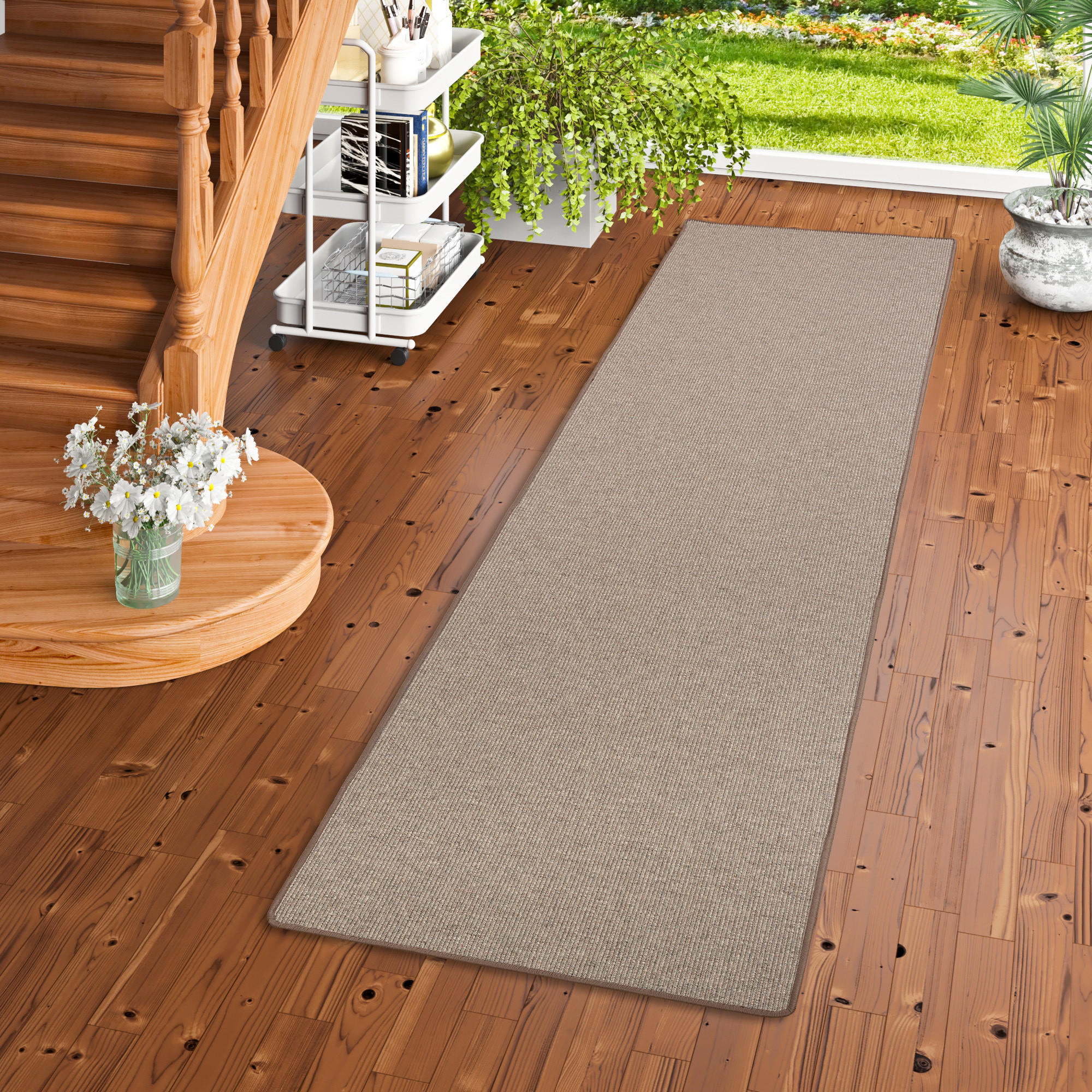 NATUR SISAL-OPTIK TEPPICH TAFF LÄUFER - Braun, Textil (100/300cm) - Snapstyle