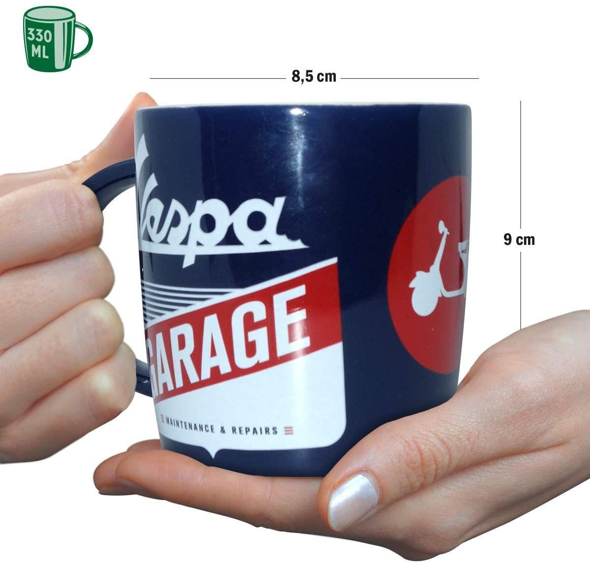 KAFFEETASSE 330 ml Vespa Garage - Multicolor, Keramik (0.33L) - Nostalgic-Art