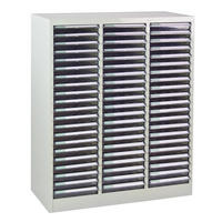 SCHUBLADENCONTAINER Kobra mit 63 Schubladen 88x80x35cm Lichtgrau - Grau, Kunststoff/Metall (80/88/35cm) - PROREGAL